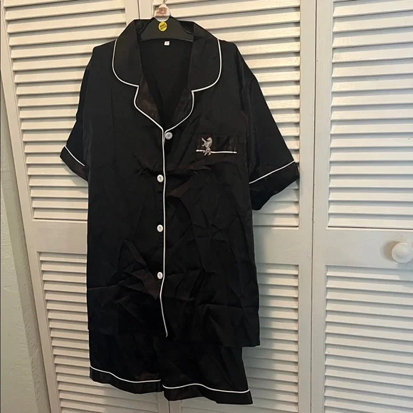 # 0711+ Women Black Satin Pajama Set - Picture 1 of 10